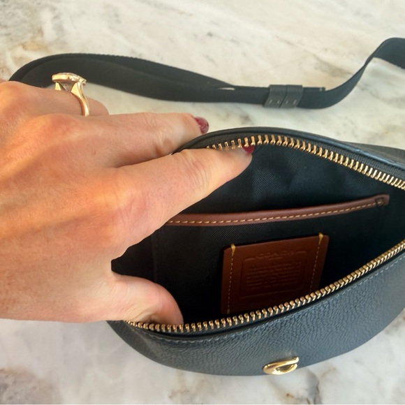 Coach Black Pebble Leather Belt Bag - Picture 5 of 7